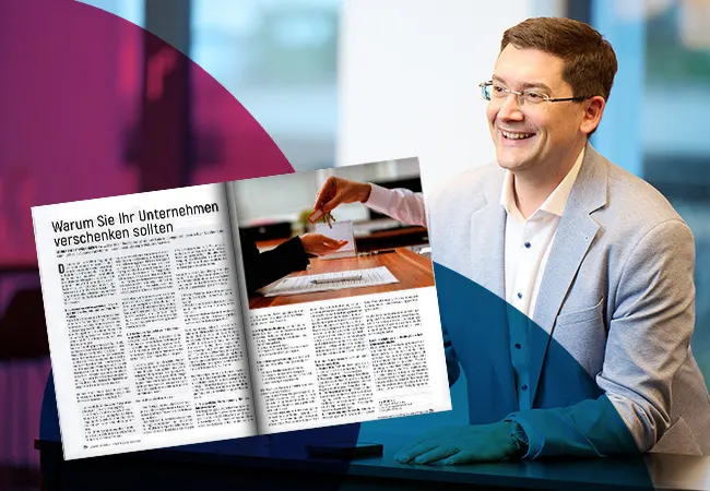 Immanuel Heil, Geschäftsführer und Partner der HWS, hat für die Sonderausgabe „Nachfolge" im „Magazin Wirtschaft" der IHK einen Fachbeitrag verfasst